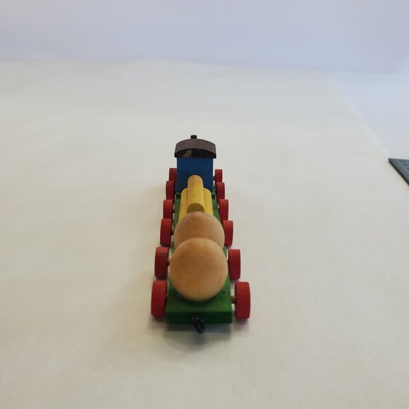 Vintage Heros Miniature Wooden Train Set Toy - Picture 2 of 5